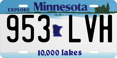 MN license plate 953LVH