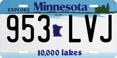 MN license plate 953LVJ