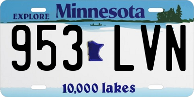 MN license plate 953LVN