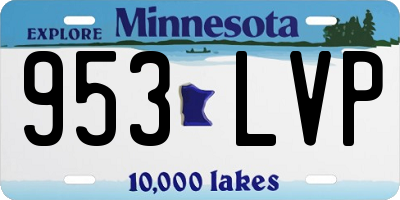 MN license plate 953LVP