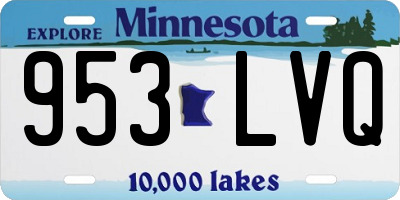 MN license plate 953LVQ