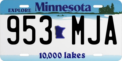 MN license plate 953MJA