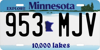 MN license plate 953MJV