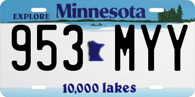 MN license plate 953MYY
