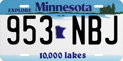 MN license plate 953NBJ