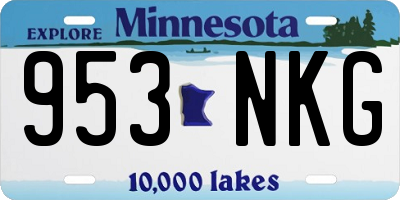 MN license plate 953NKG