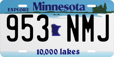MN license plate 953NMJ