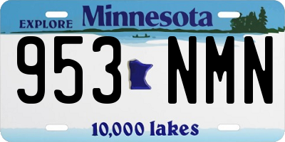 MN license plate 953NMN