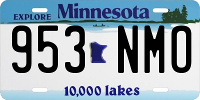 MN license plate 953NMO