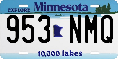 MN license plate 953NMQ
