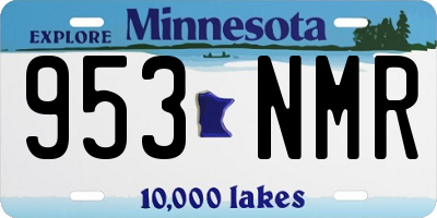 MN license plate 953NMR