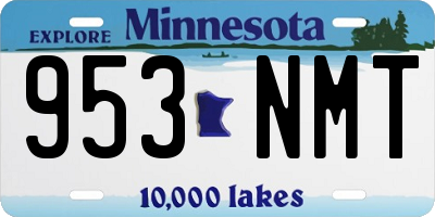 MN license plate 953NMT