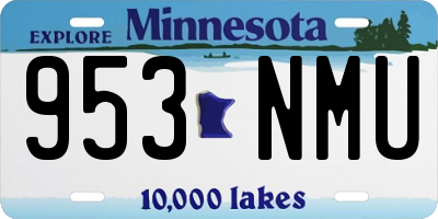 MN license plate 953NMU
