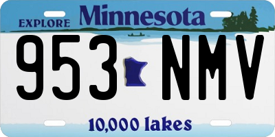 MN license plate 953NMV