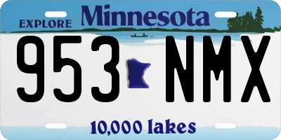 MN license plate 953NMX