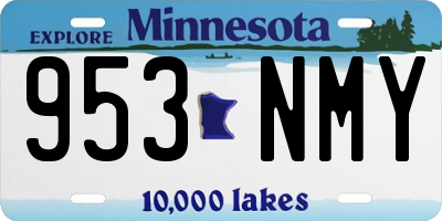 MN license plate 953NMY