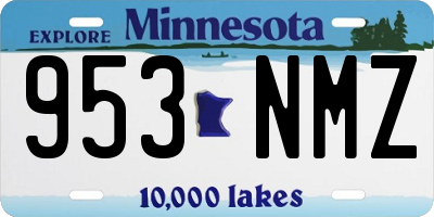 MN license plate 953NMZ