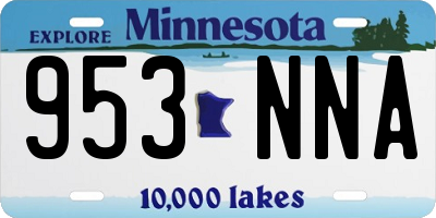 MN license plate 953NNA