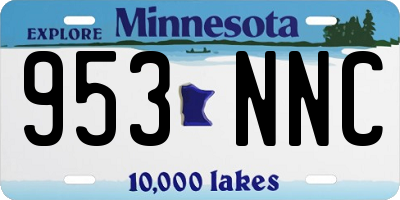 MN license plate 953NNC