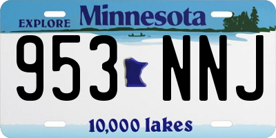 MN license plate 953NNJ
