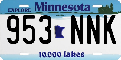 MN license plate 953NNK