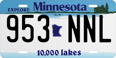 MN license plate 953NNL