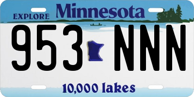 MN license plate 953NNN