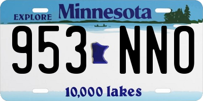 MN license plate 953NNO
