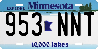 MN license plate 953NNT