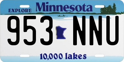 MN license plate 953NNU