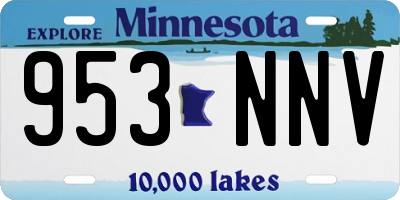 MN license plate 953NNV