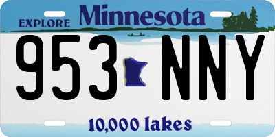 MN license plate 953NNY