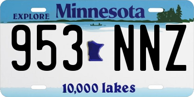 MN license plate 953NNZ