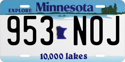 MN license plate 953NOJ