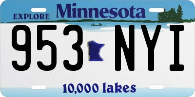 MN license plate 953NYI