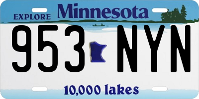 MN license plate 953NYN