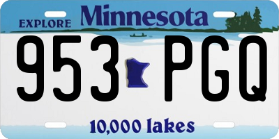 MN license plate 953PGQ