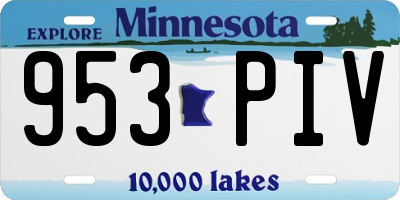 MN license plate 953PIV