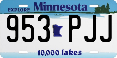 MN license plate 953PJJ