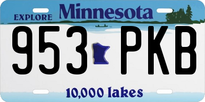 MN license plate 953PKB