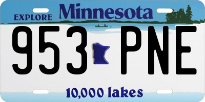 MN license plate 953PNE