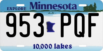 MN license plate 953PQF