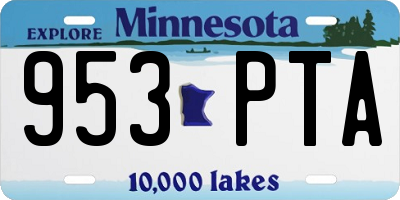 MN license plate 953PTA
