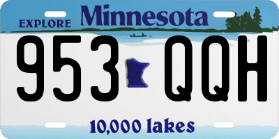 MN license plate 953QQH