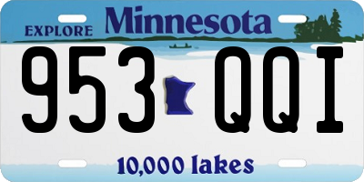 MN license plate 953QQI