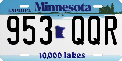 MN license plate 953QQR