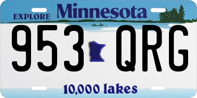 MN license plate 953QRG