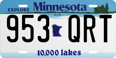 MN license plate 953QRT
