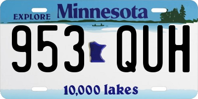 MN license plate 953QUH