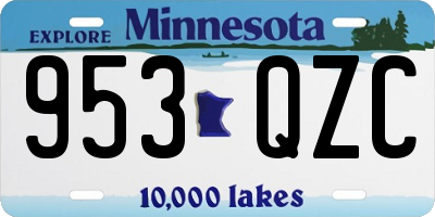 MN license plate 953QZC